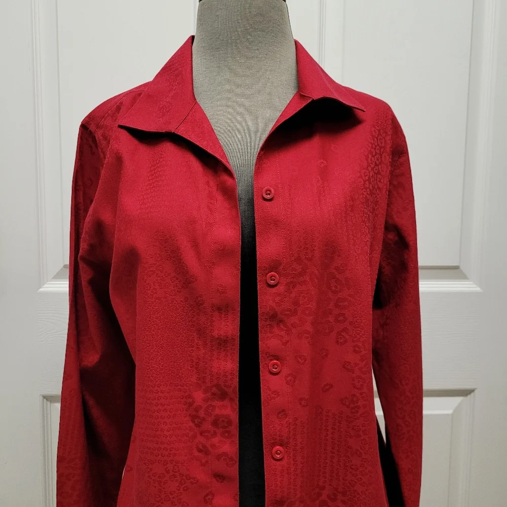 Chico's No-iron Long Sleeve Shirt/Jacket - Picture 3 of 12